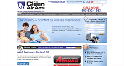 Desktop Screenshot of cleanairactheatingandac.com